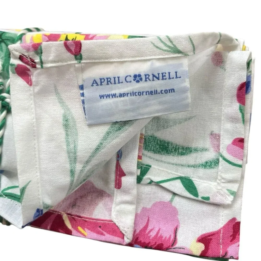 April Cornell Lillianna 12 Floral Cloth Dining Napkins Colorful Cottage Cotton